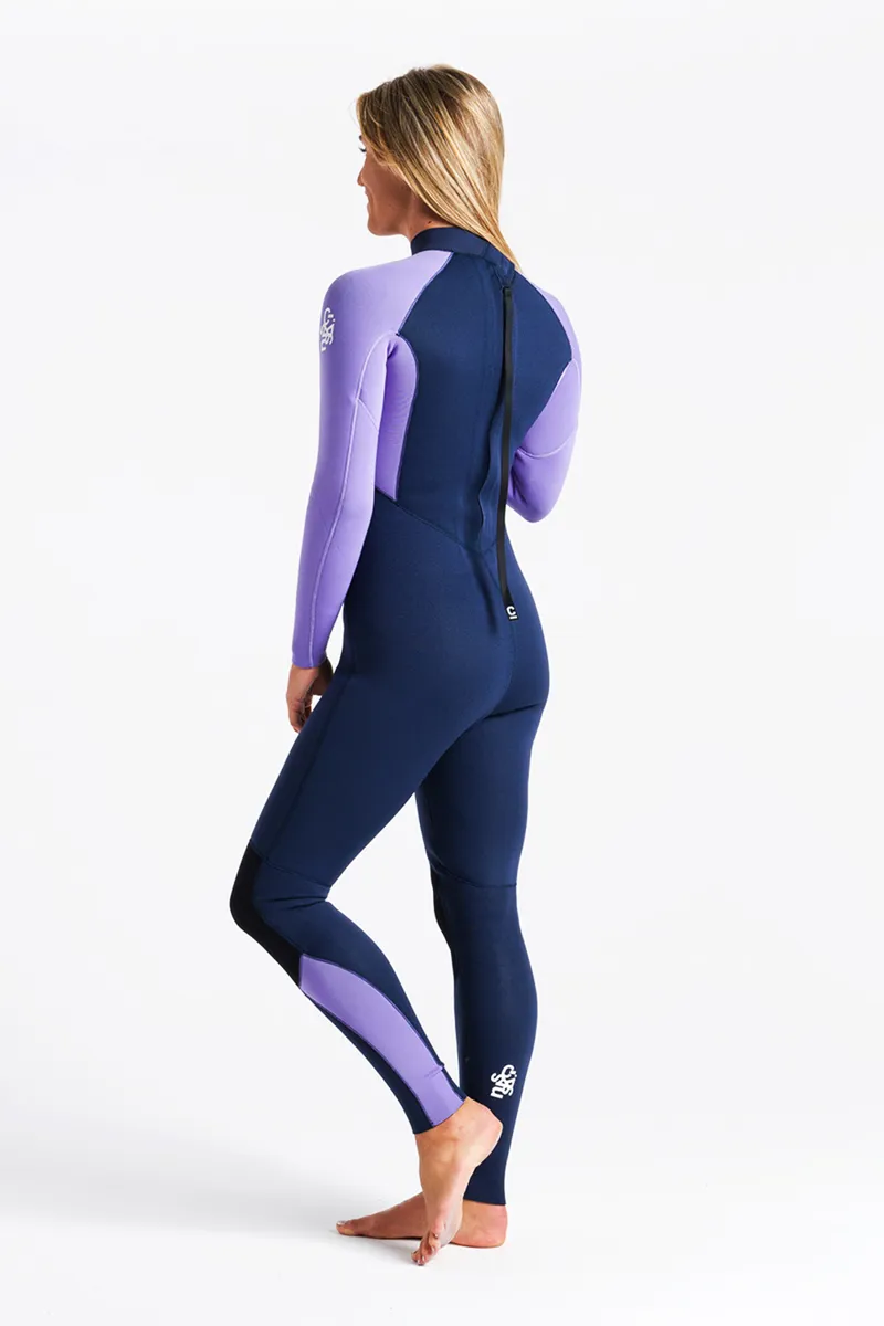 C-Skins Womens Surflite 3/2 Back Zip Wetsuit Blue/Lilac-2